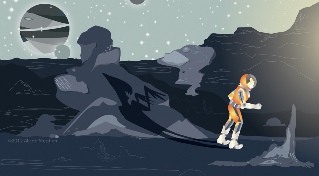 Alien sneaks up on Dr. Shaw